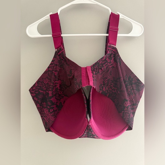 Cacique Womens Pink Lace Comfort Bliss Lightly Lined Full Coverage Bra SZ 46DDD - Picture 3 of 7